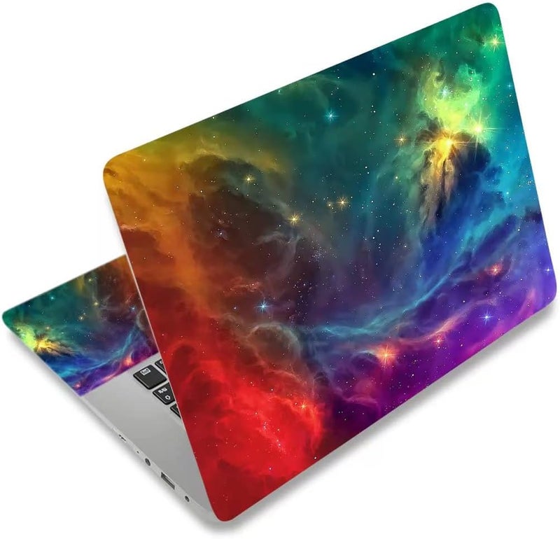 ARTSO 15.6 inch Laptop Notebook Skin Sticker Universal Soft Art Cover Decal Fits 12 13 13.3 14 15 15.4 15.6 inch Laptop Protector,Easy to Apply, Reusable, Color Nebula Galaxy - Image 1